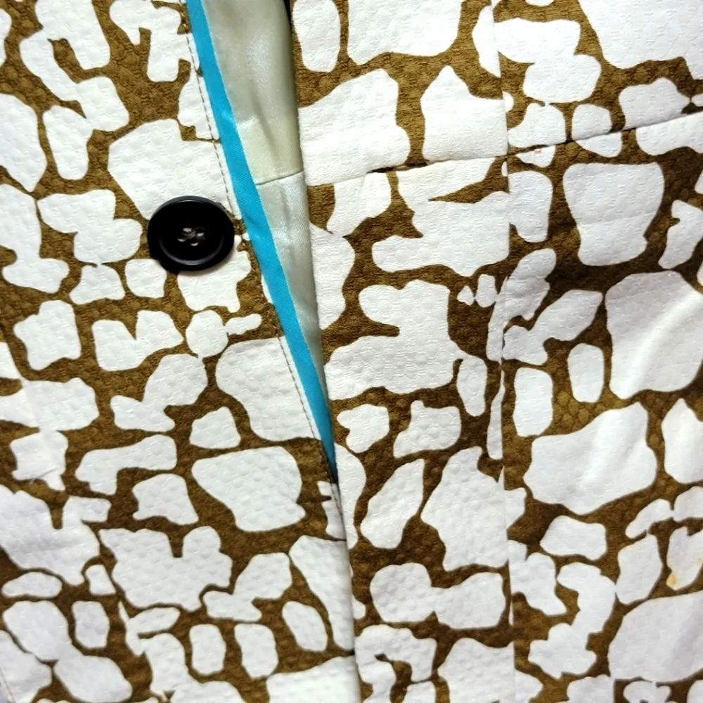 J. Crew Stylish Cream and Brown Women's Tailored Fit‎ Jacket SIZE 6. #744